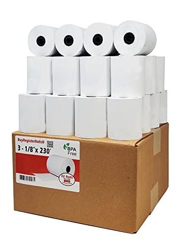 (32 Rolls) 3 1/8 x 230 Thermal Paper Rolls