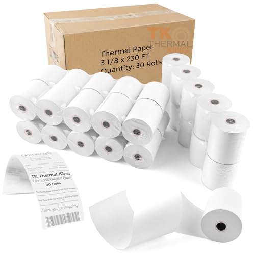 (30 Rolls) 3 1/8" x 230' Thermal Paper