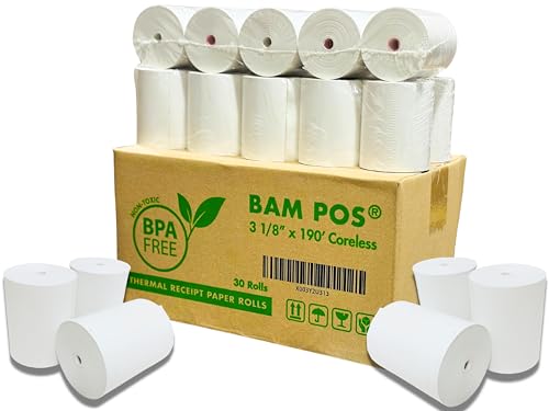 BAM POS 3 1/8 x 190 (30 Rolls)