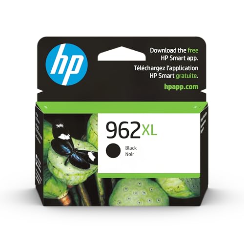 HP 962XL Black High-Yield Ink Cartridge Printers | Works with Printer Series: OfficeJet 9010, Pro 9010, 9020 | Eligible for Instant Ink | 3JA03AN