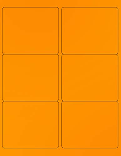 4" x 3-1/3" Neon Orange Sheets