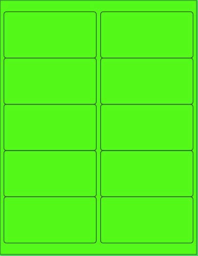 NextDayLabels Neon Green 4x2 (1000 Labels)