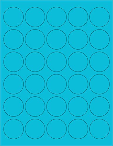 NextDayLabels 1" Neon Blue (100 sheets)