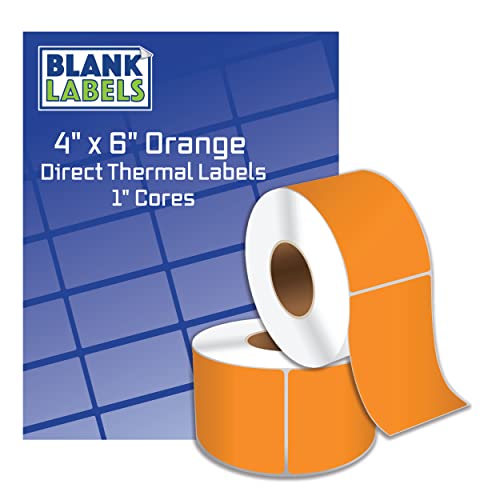 Blank Labels 4" x 6" Orange (Value)