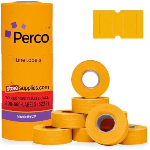 Perco Fluorescent Orange Labels