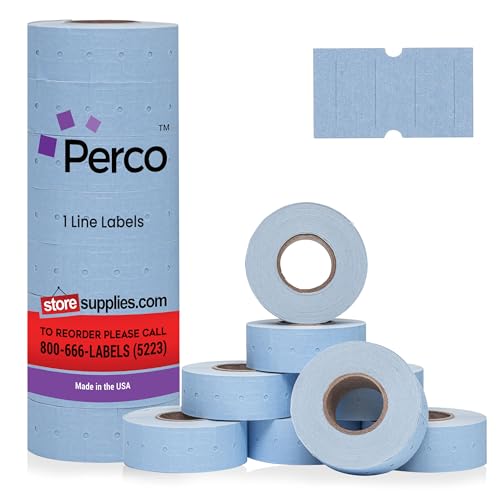 Perco 1 Line Blue Labels (8,000)