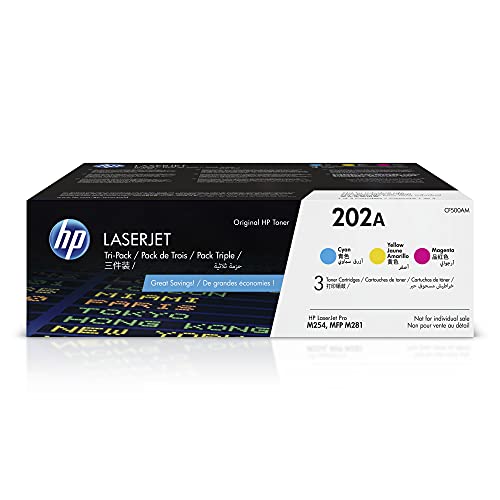 HP 202A Cyan/Magenta/Yellow 3-Pack
