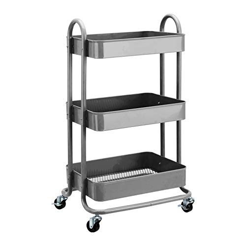 Amazon Basics 3-Tier Utility Cart (Charcoal)
