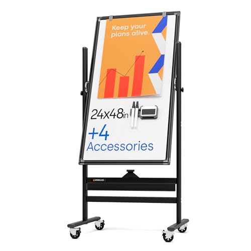 KAMELLEO Rolling Dry Erase Board 24 x 48