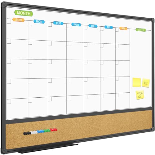 JILoffice Magnetic Calendar Whiteboard & Corkboard