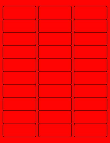 NextDayLabels Red Fluorescent 30-Up