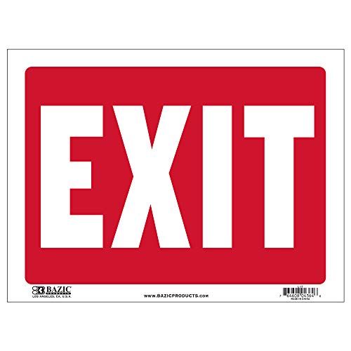 BAZIC Exit Sign 12"x16"