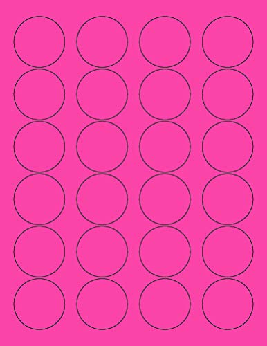 NextDayLabels Pink 1.66" Round (2400 Labels)