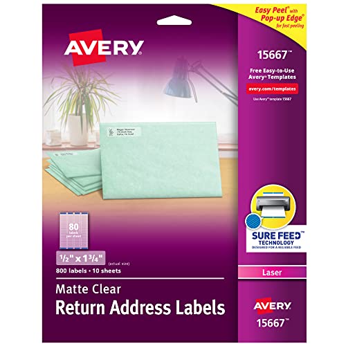 Avery Matte Clear Return Address Labels