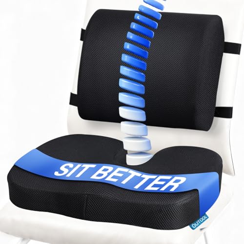 Seat Cushion & Lumbar Support Pillow (3D Cover)