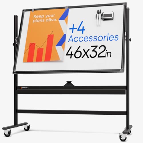 KAMELLEO Rolling Dry Erase Board 46 x 32