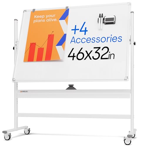 KAMELLEO Rolling Dry Erase Board 46 x 32