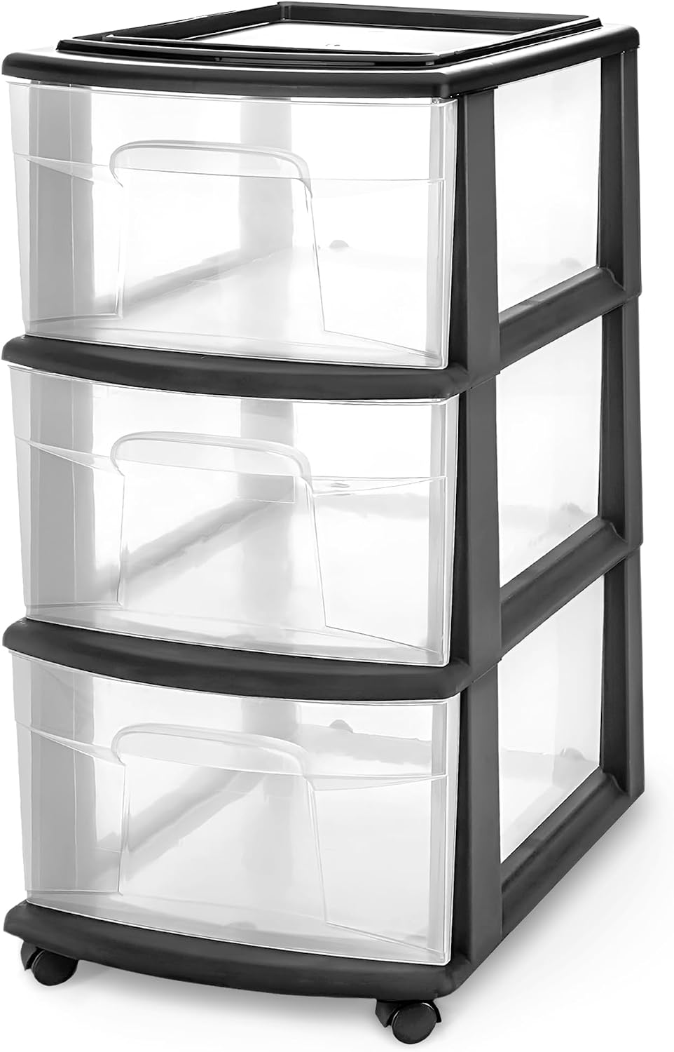 HOMZ 3-Tier Clear Plastic Cart (Budget)