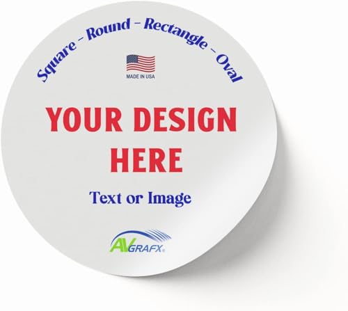 100 Round Custom Personalized Stickers Labels Vinyl Waterproof