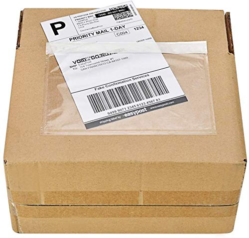 6" x 9" Clear Plastic Adhesive Packing List Mailing/Shipping Envelope Pouch (1000-Pack)