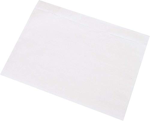 SJPACK 2000 7.5" x 5.5" Clear Adhesive Top Loading Packing List/Label Envelopes Pouches