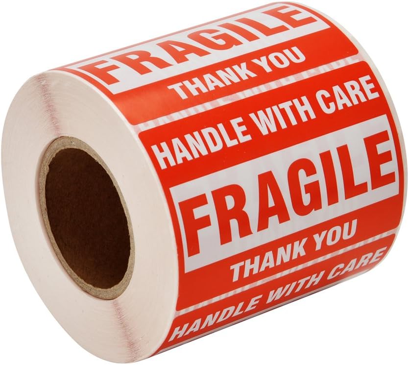 9527 Product 2 x 3 Fragile Stickers