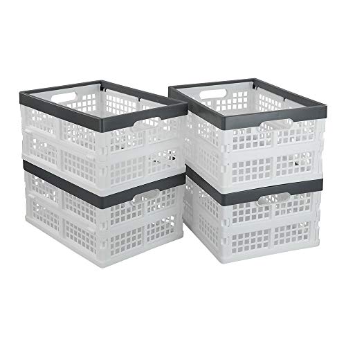Teyyvn 4‑Pack Collapsible Milk Crates