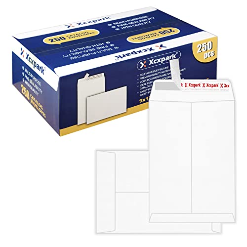 250 PCS 9x12 Security Catalog Envelopes (White)