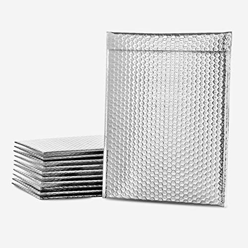 Thermal Insulated Bubble Mailers 11x15 inch - 50 pack, Self-Seal Thermal Reflective Insulated padded envelopes for cold shipping. Lightweight. Keep cool shield - MADE IN USA