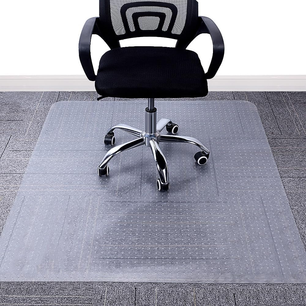 AiBOB Chair Mat for Low Pile Carpet Floors, Flat Without Curling, 36 X 48 in, Office Carpeted Floor Mats for Computer Chairs Desk