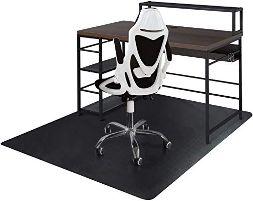 SALLOUS Chair Mat for Hard Floors, 63"x51" Office Chair Mat for Hardwood Floor, Non-Slip Hard Floor Protector Rolling Computer Desk Mat for Home Office and Gaming (Black)