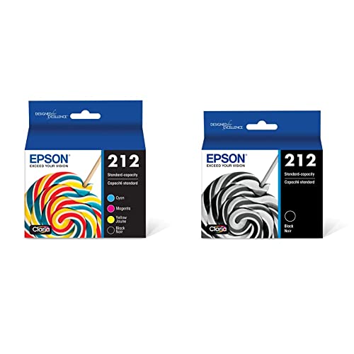 Epson T212 Claria Standard Capacity Cartridge Ink - Black and Color Combo Pack & T212 Claria Standard Capacity Cartridge Ink - Black, T212120-S