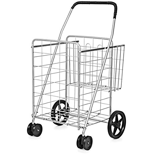 Goplus Jumbo Folding Shopping Cart (Budget)