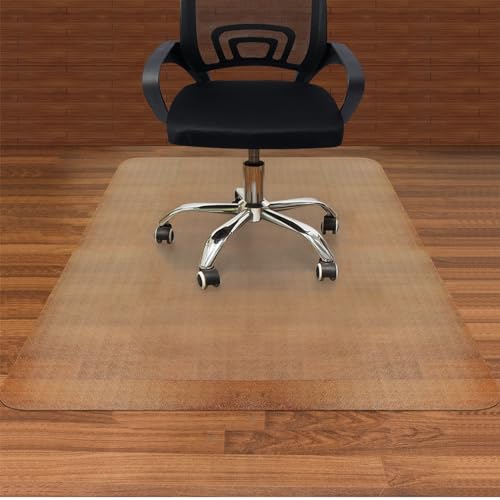 AiBOB Chair Mat for Hardwood Floor, 45 X 53 inches Desk Chair Mat for Wood and Tile Floors, Protection Mats for Office and Home, Easy Glide for Chairs