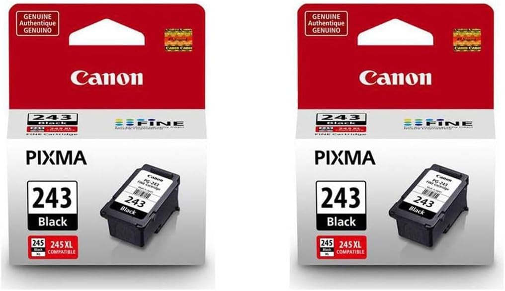 Canon 2 Pack PG-243 Black Ink Cartridge