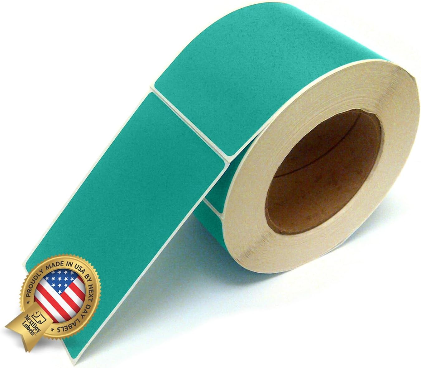 NextDayLabels 3" x 5" Teal Rectangle Stickers