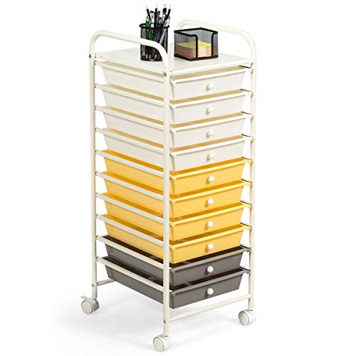 RELAX4LIFE 10-Drawer Rolling Cart
