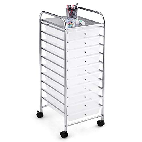 RELAX4LIFE Storage Cart W/10 Drawers
