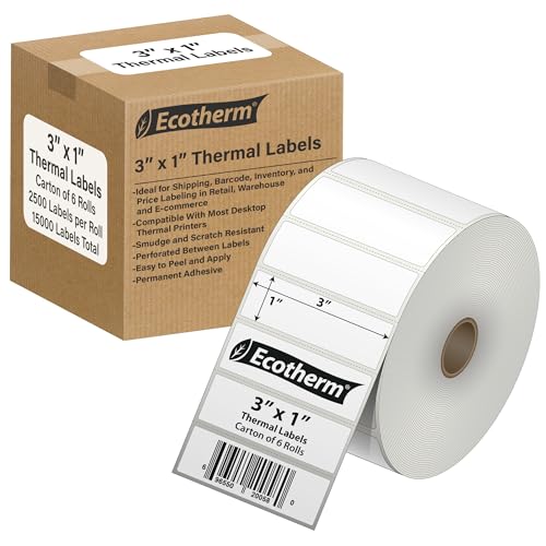Ecotherm 3" x 1" Thermal Labels