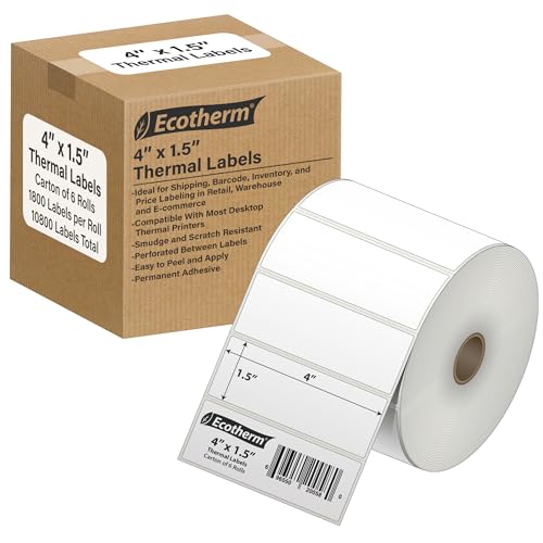 Ecotherm 4" x 1.5" Thermal Labels