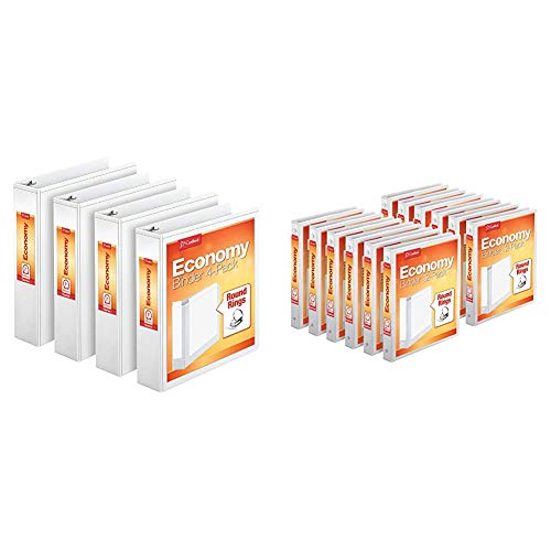 Cardinal Economy 3 Ring Binders, 2 Inch and 1 Inch, 4 Pack and 12 Pack