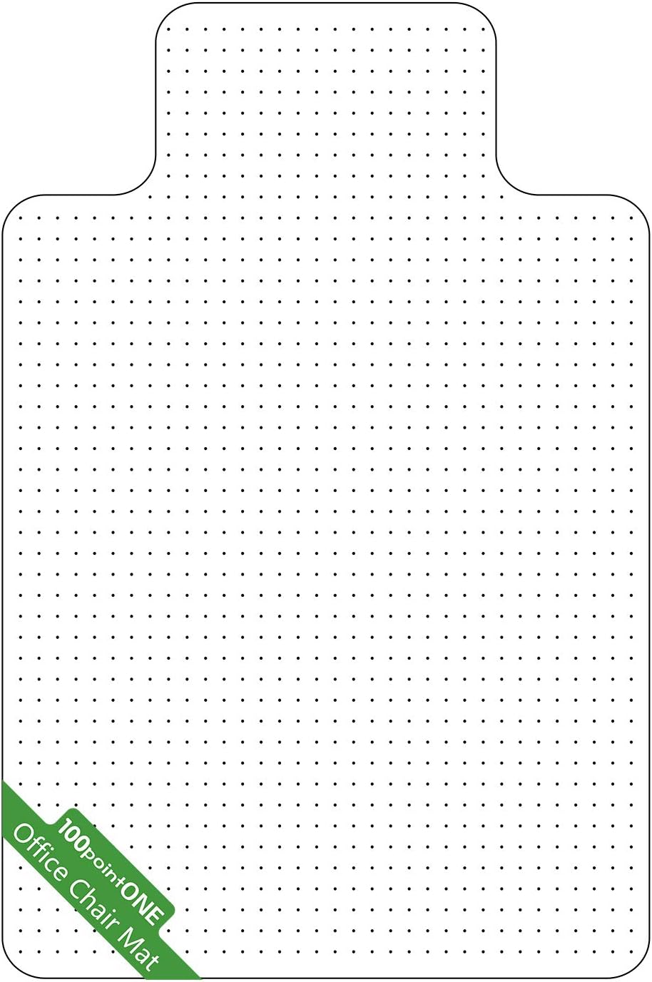 Office Chair Mat for Carpet - Clear Thick Desk Chair Mat for Carpet Plastic Floor Mats for Rolling Work and Gaming Chairs with Studs for Low Pile, Flat and No Carpeted Floors