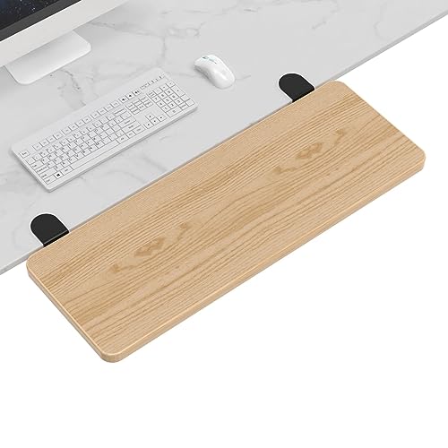OUGIC Ergonomic Desk Extension Tray, 64x24cm, Clamp Without Punch, Keyboard Drawer Tray, Computer Armrest Table Stand
