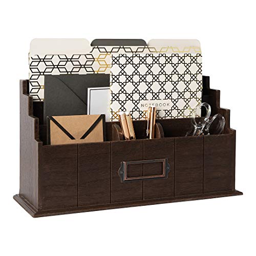 BLU MONACO Wooden Mail Organizer