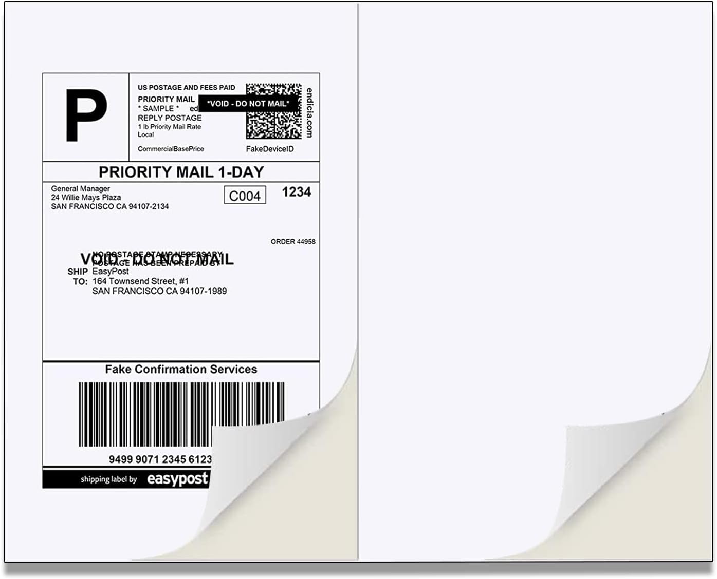 BESTEASY Half Sheet Labels