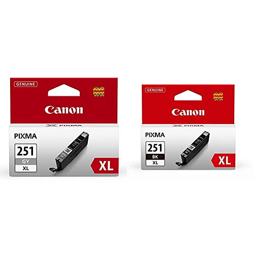 Canon CLI-251XL Gray & BK Compatible Ink Cartridges