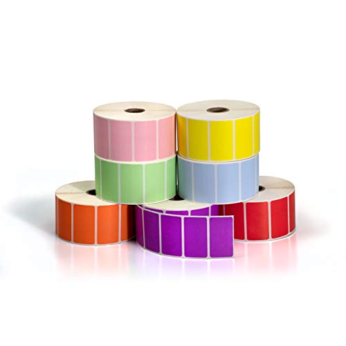 2.25" X 1.25" Direct Thermal Perforated Stickers Labels for Barcodes, Address, Consignment - Compatible with Zebra, Rollo, Godex and More