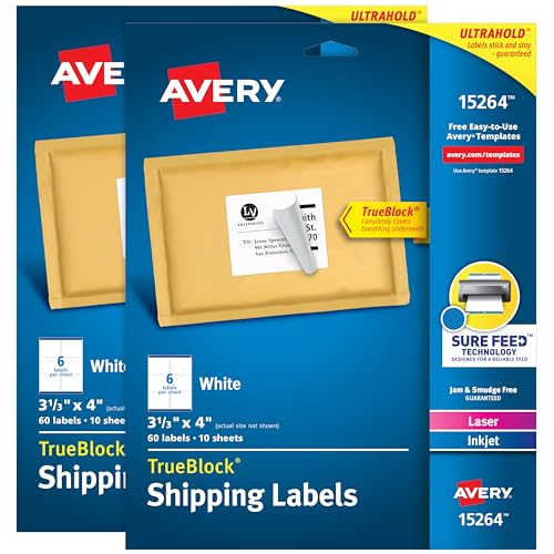 Avery 3-1/3" x 4"