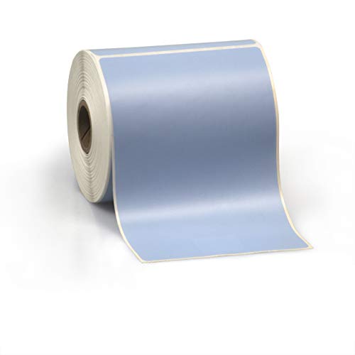 4" X 6" Direct Thermal Perforated Stickers Labels for Shipping Labels, Inventory, and Color Coding - Compatible with Zebra, Rollo, Godex and More (Blue, 6 Rolls)