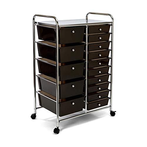 Seville Classics 15-Drawer Organizer (Black)